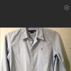 Modern Polo by Ralph Lauren Light Blue Button Up Blouse - Slim Fit Cut